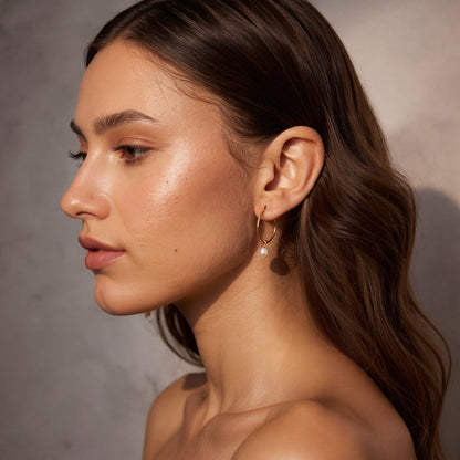 Natūralūs barokiniai perlų auskarai