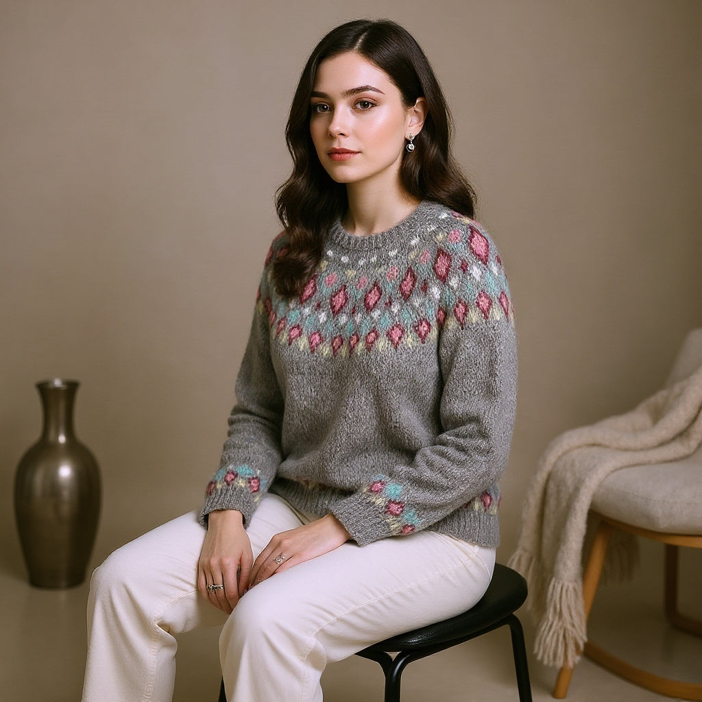 Daina™ | šiltas vintažinis megztinis