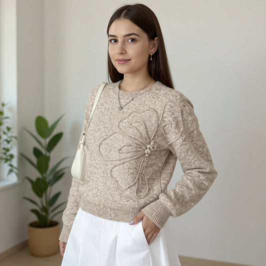 Viltė™ | gėlių megztinis