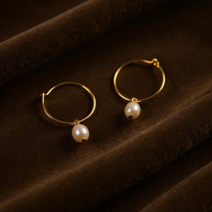 Natūralūs barokiniai perlų auskarai