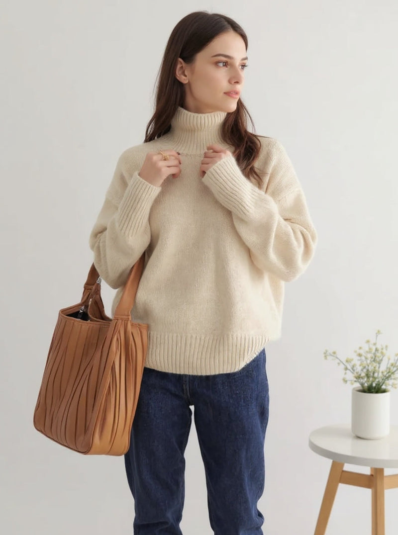 Noor™ – Grezns kašmira bītlenes džemperis